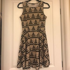 Bold Print Casual Skater Dress