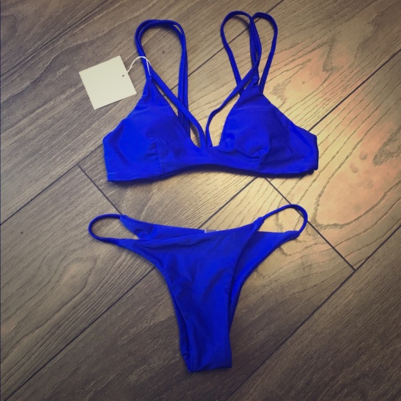 zaful Other - Blue two piece swimsuit