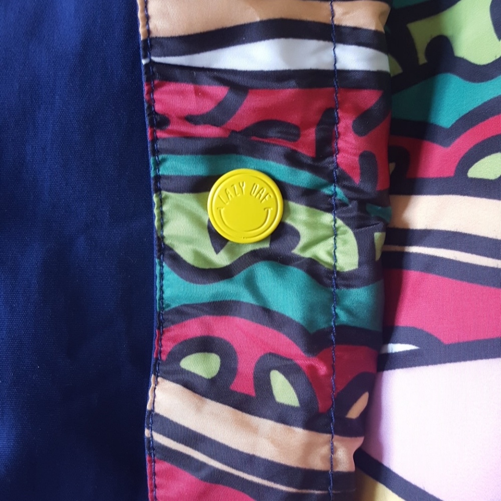 Reversible LAZY OAF Rain Jacket Hamburger Print