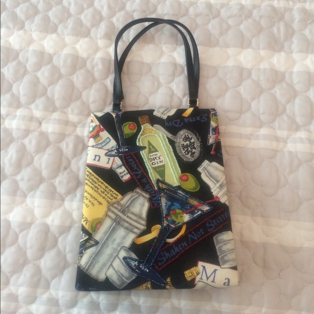 Martini Gin Vodka Cocktail Beaded Purse Handbag
