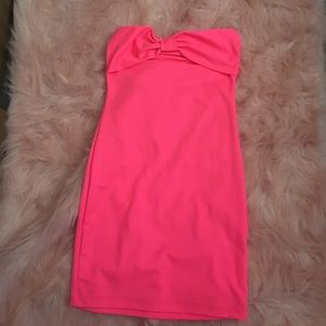 Hot pink mini dress!