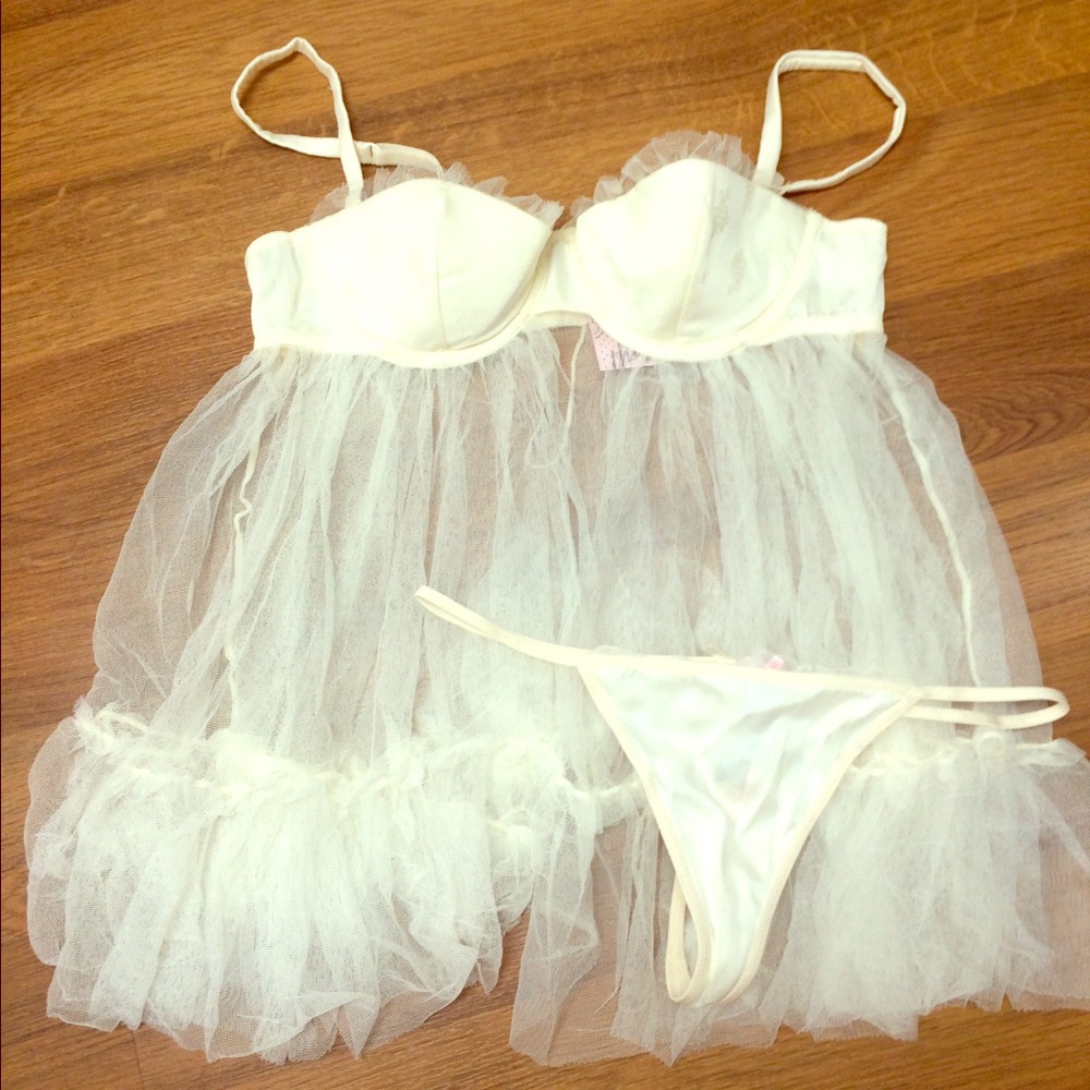Victoria's Secret cream lingerie