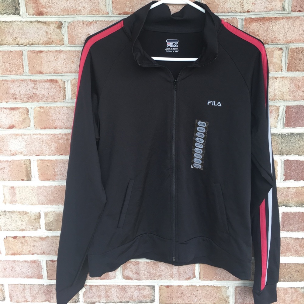 Women's FILA full-zip track jacket black Sz Large