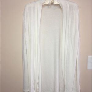 Off white long sleeve open front sweater.