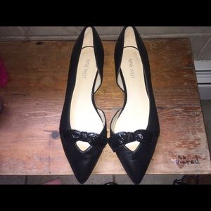 black flats with bows