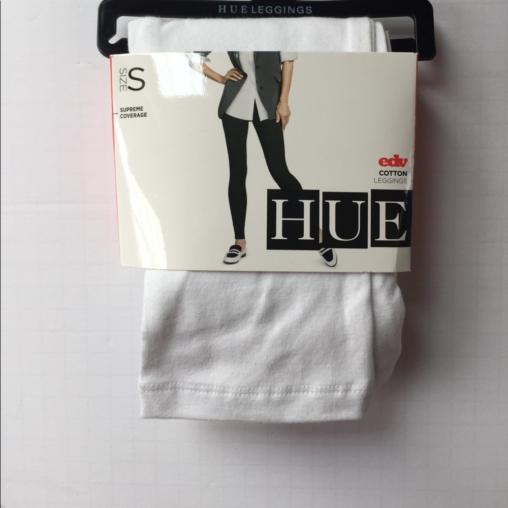 New with tags WHITE COTTON LEGGINGS By hue Small