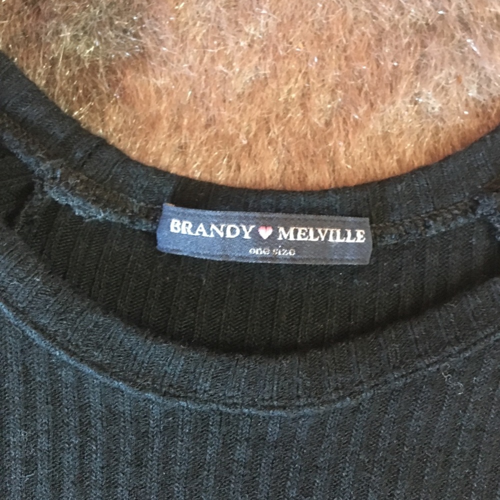Black ribbed long sleeve