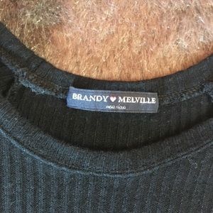 Black ribbed long sleeve