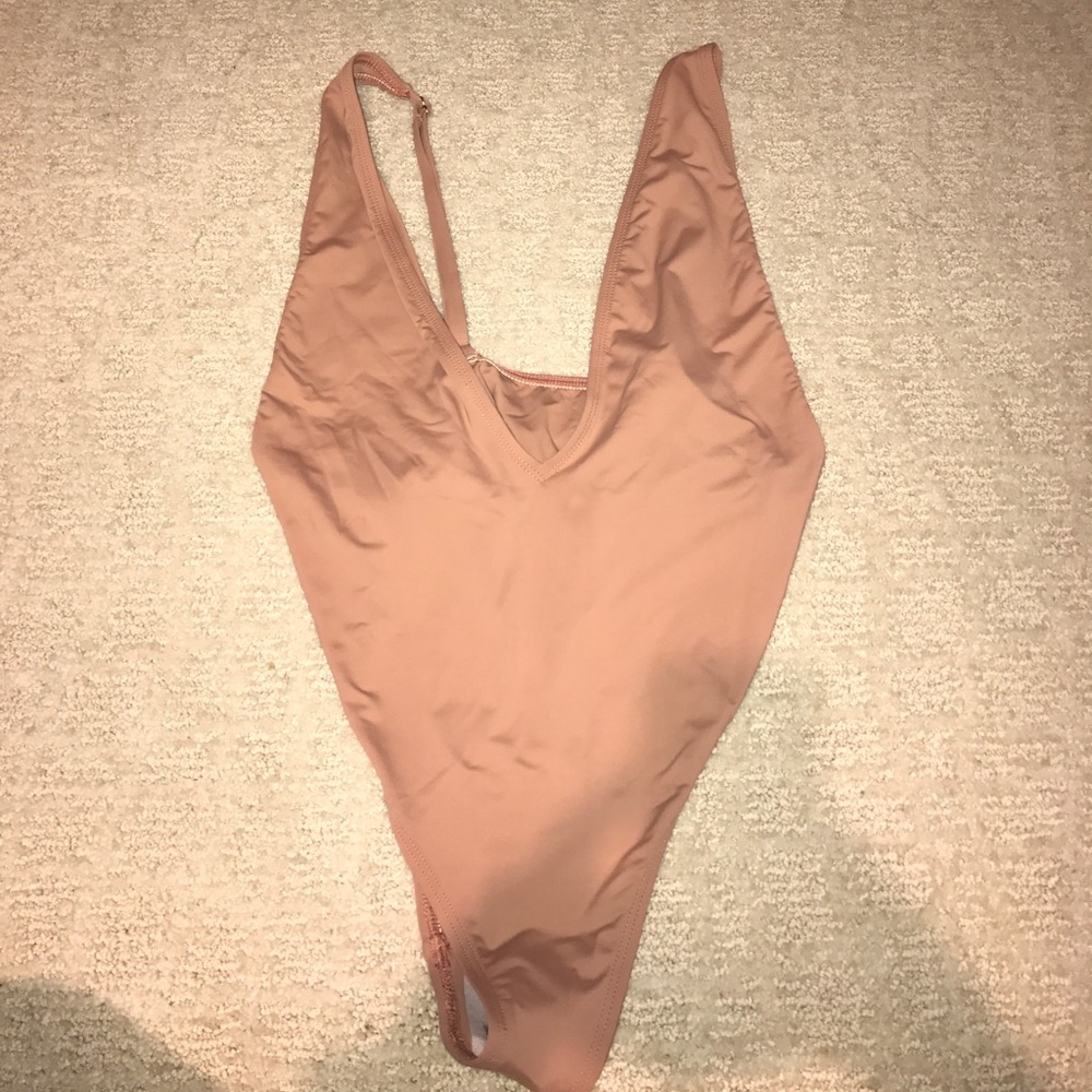 Nude One Piece Swim Suit