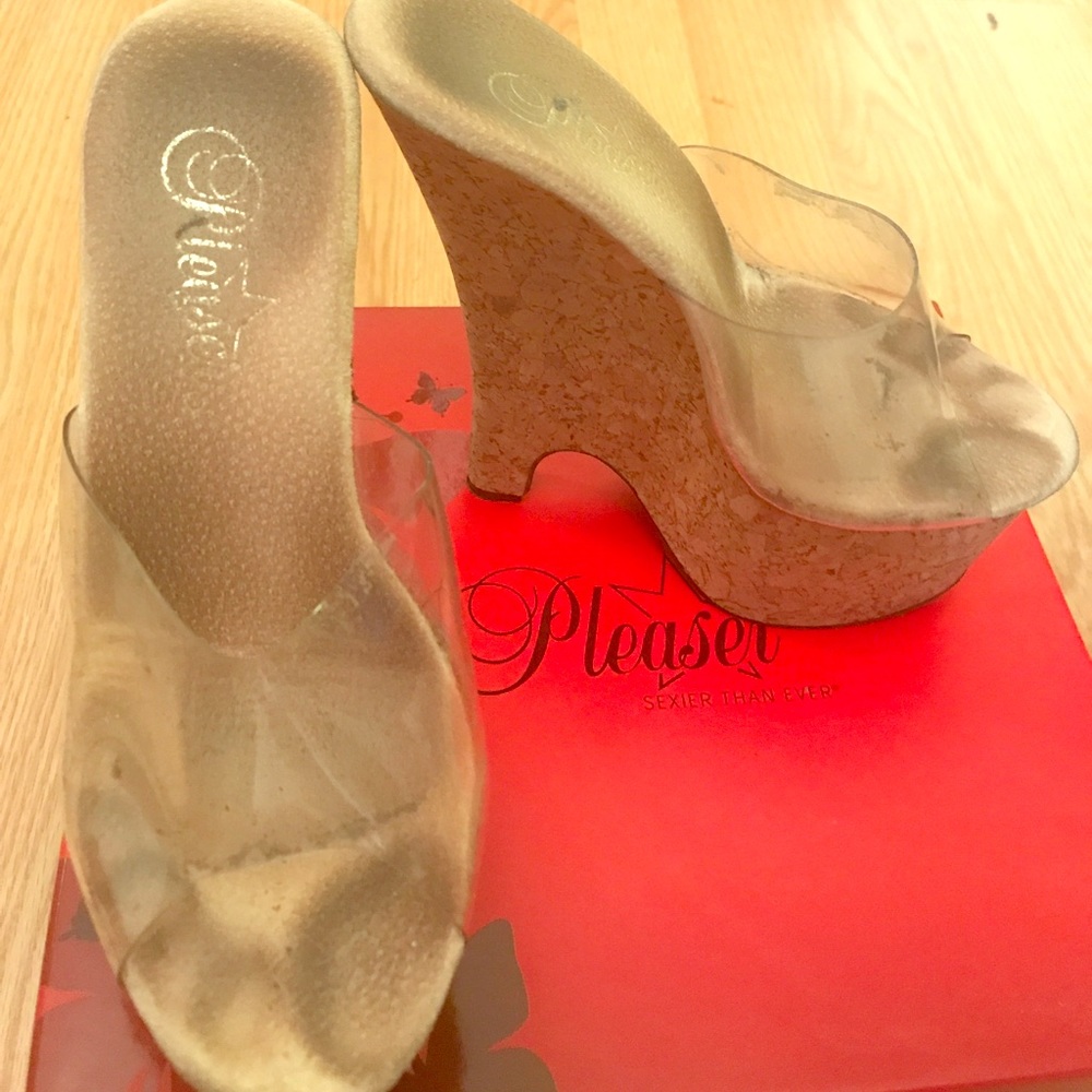 Pleaser size 5 wedge heels