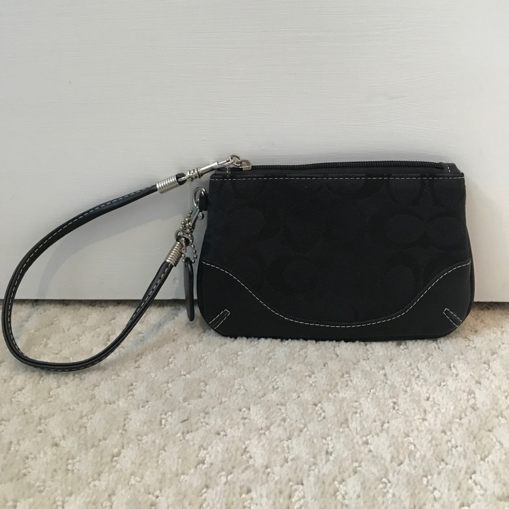 Coach, black wristlet