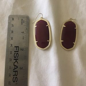 Danielle Kendra Scott earrings in maroon