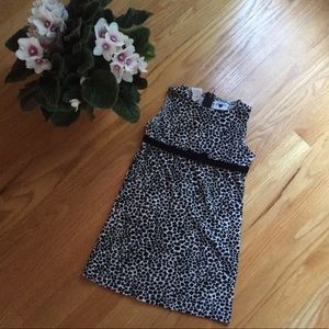 Hartstrings Velvet Black & White Dress