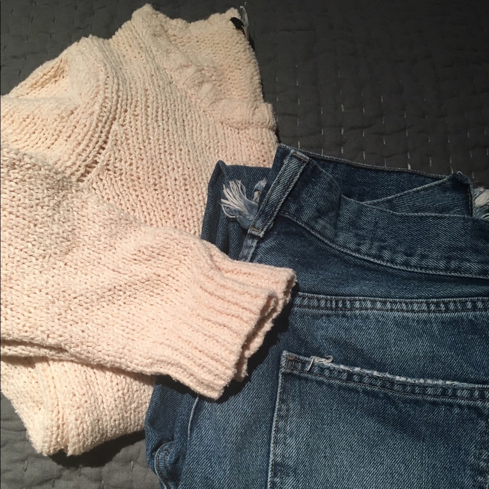 J. Crew Cream Twisted Stitch Sweater