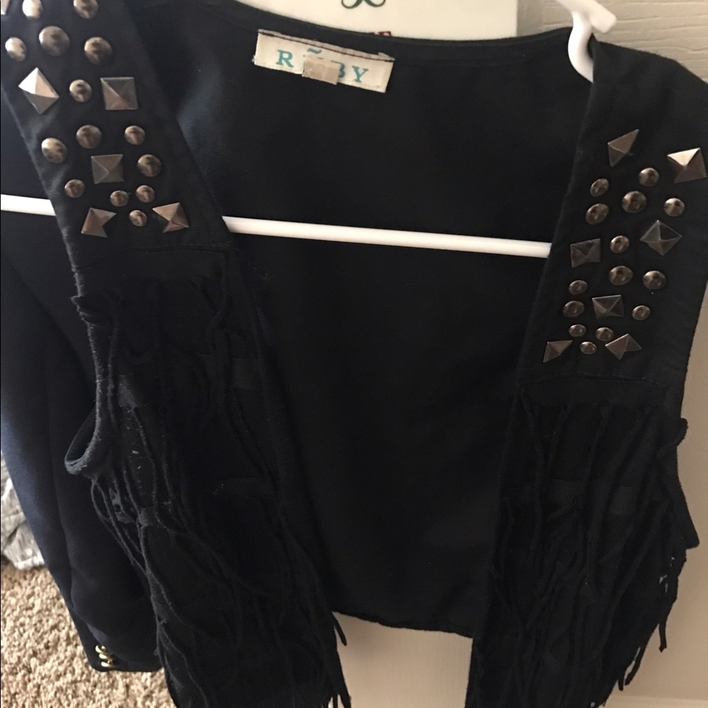 Fringe studded vest