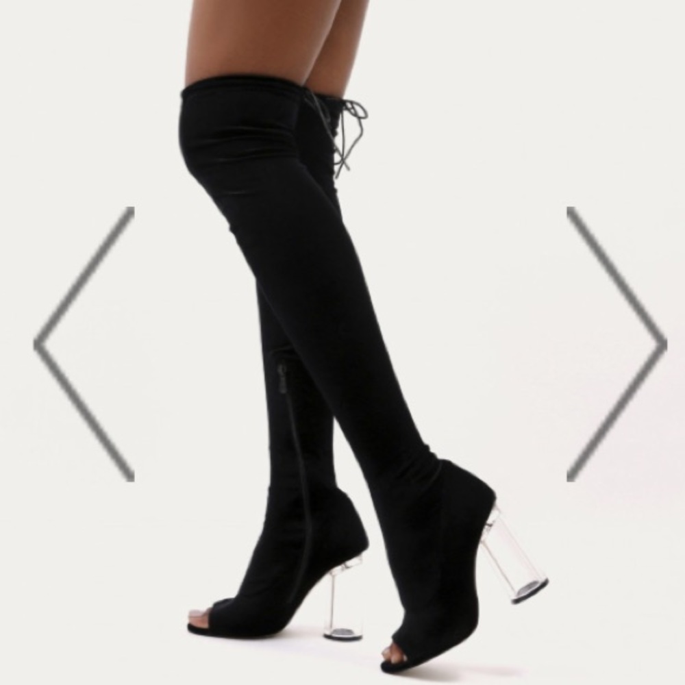 PUBLIC 🔥 DESIRE OVER THE KNEE VELVET BOOTS