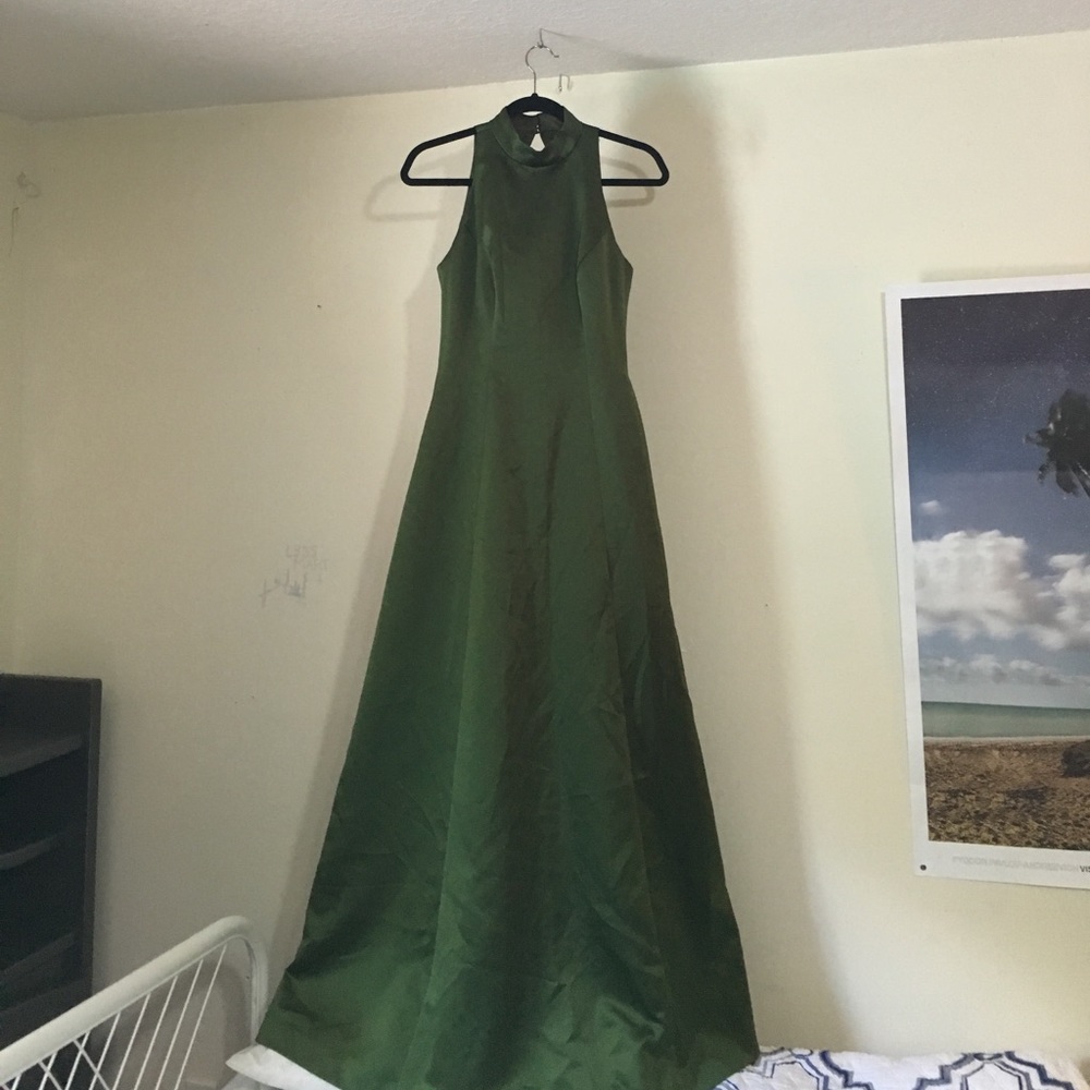 Olive Green Vintage Prom Dress