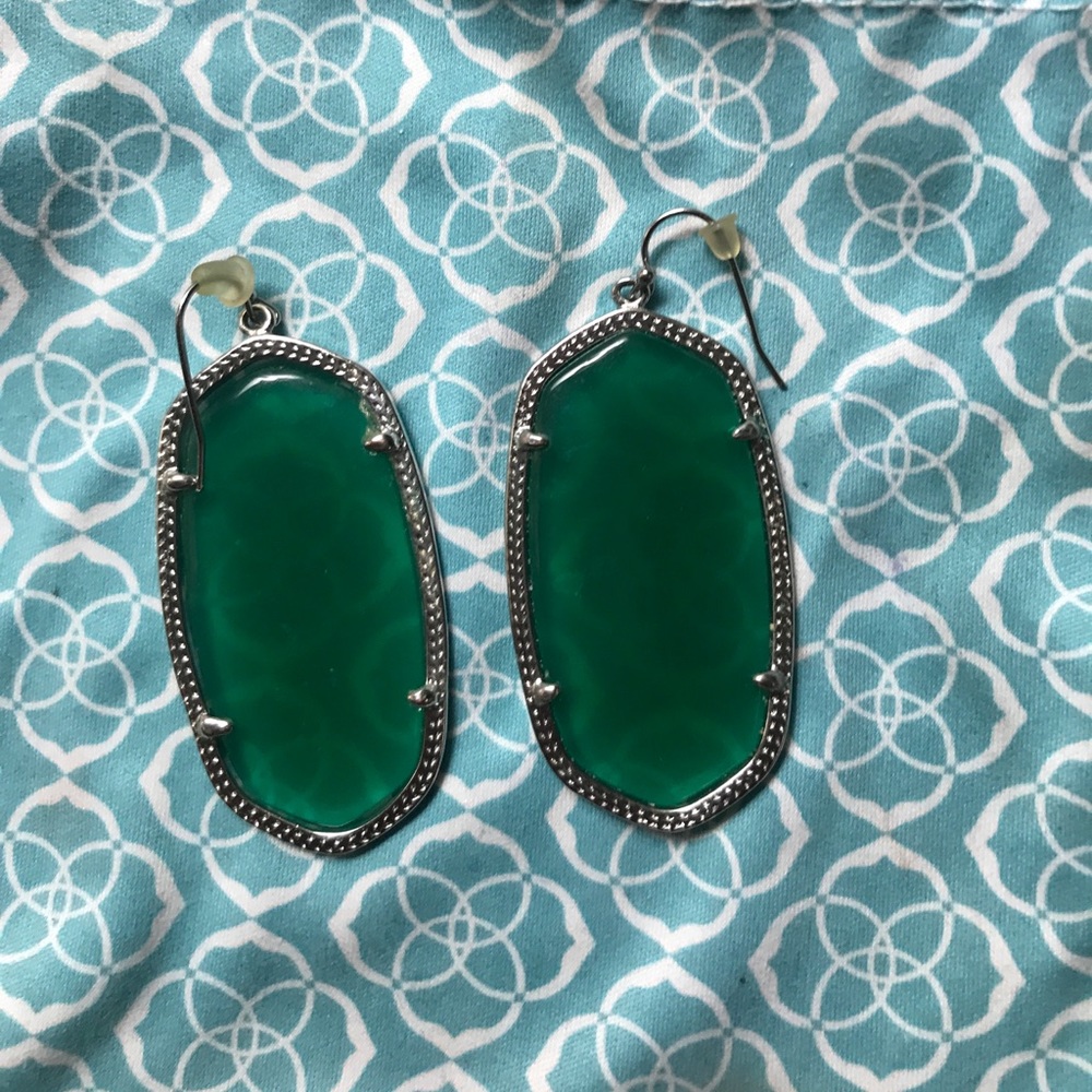 Green Color Bar Danielle Kendra Scott earrings