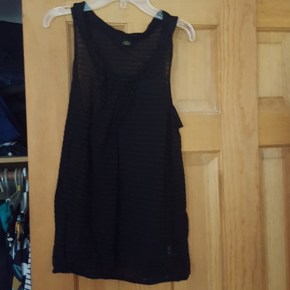 Black Striped Tank Top