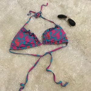 Lilly seahorse print bikini top