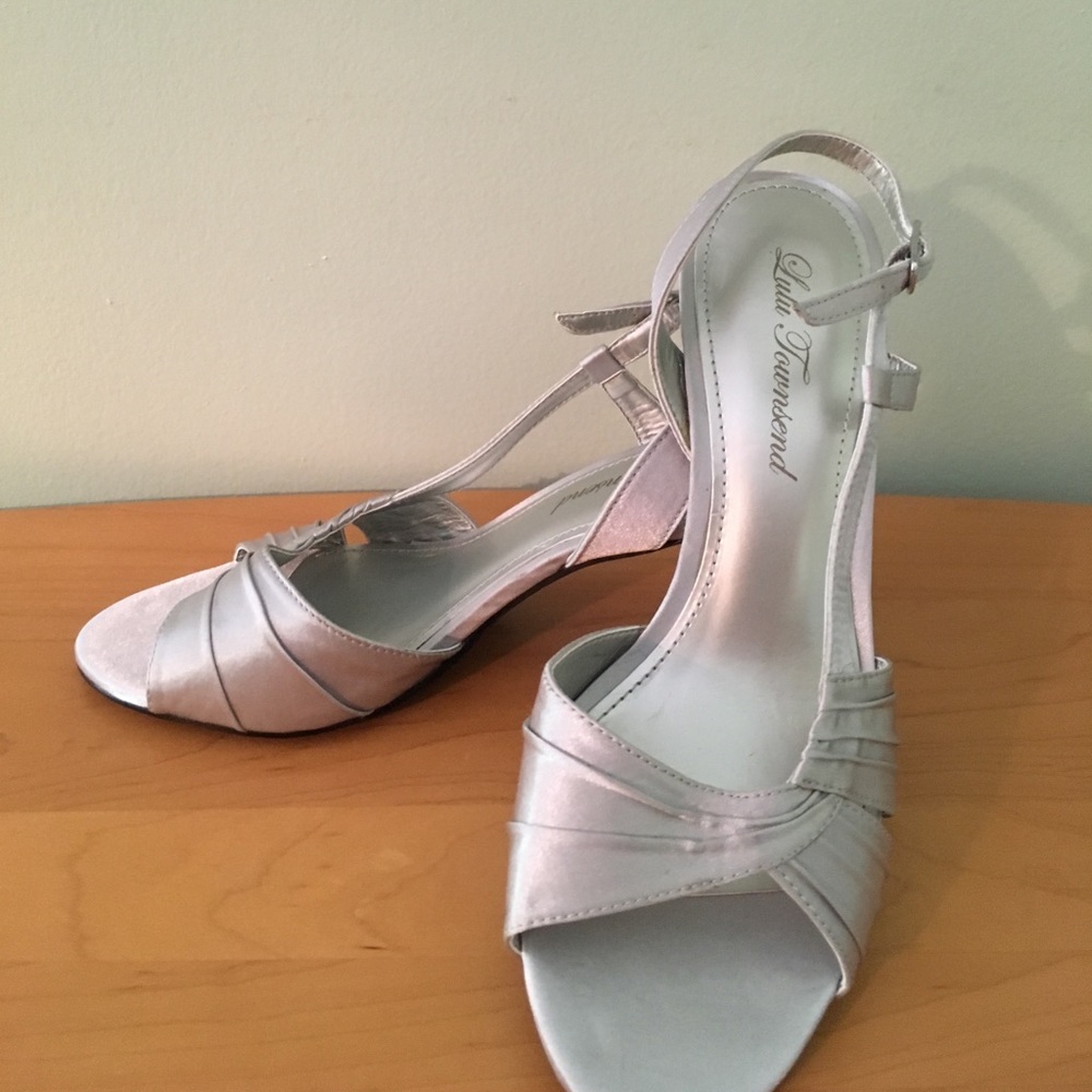 Silver formal heels