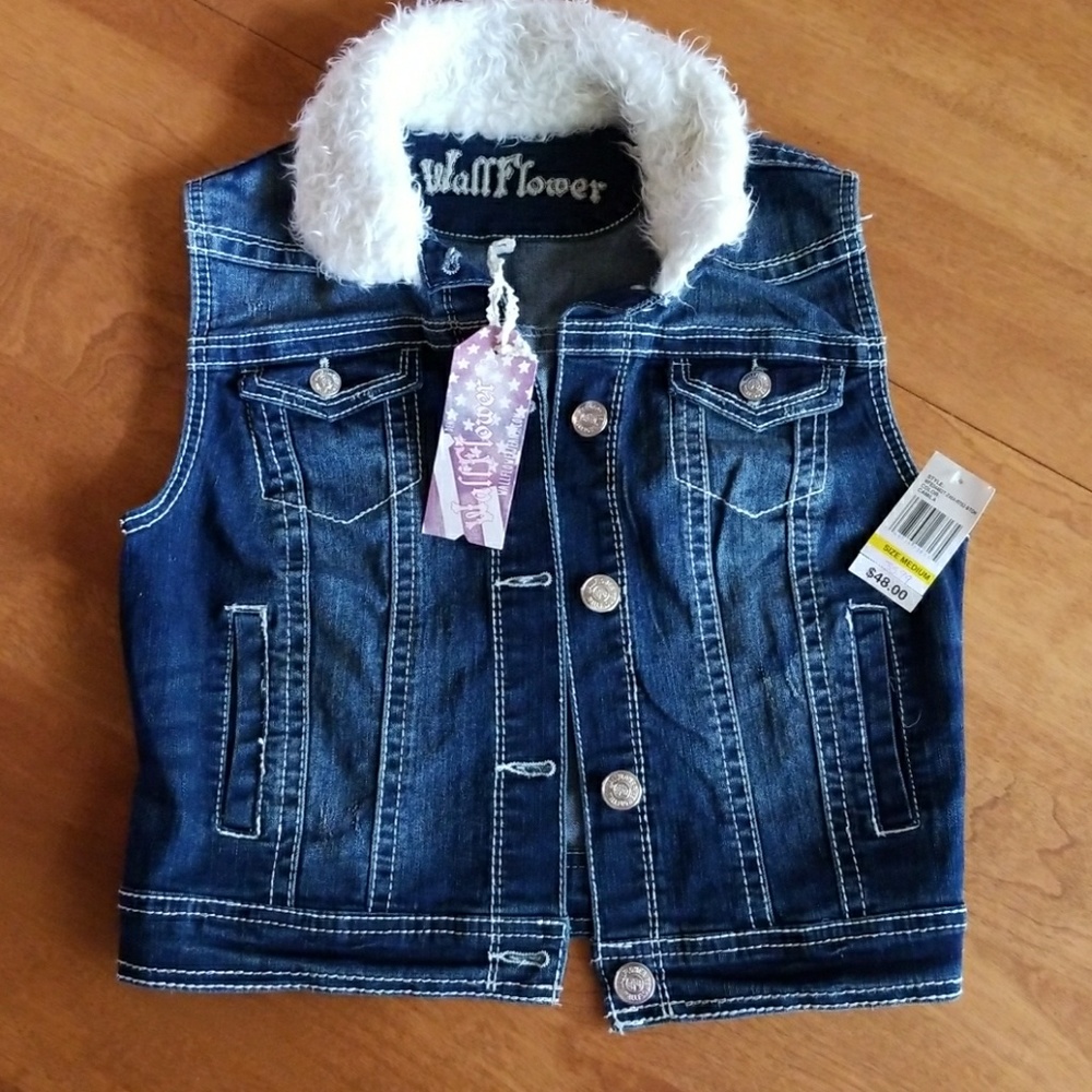 NWT Wallflower Blue Denim vest