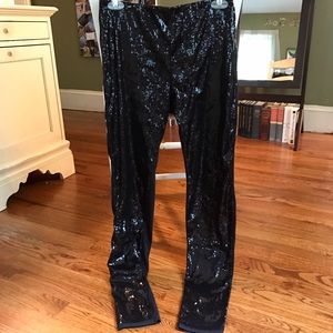 H&M Black Sequin Leggings