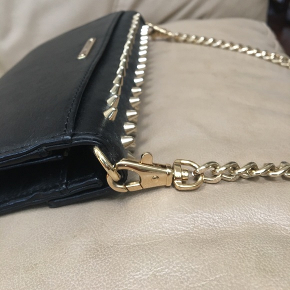 Rebecca Minkoff Studded Wallet on a Chain in black - Picture 2 of 8