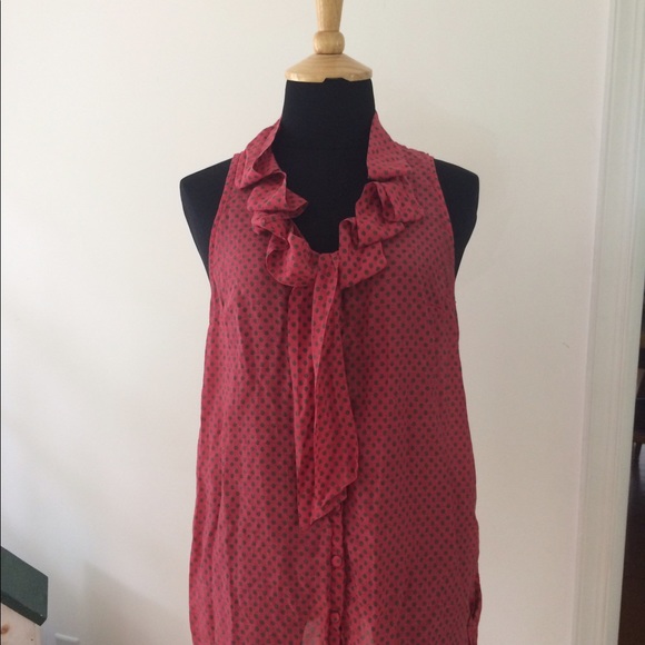 4/$15 SUPER SALE Cotton/Silk Print Blouse - Picture 2 of 4