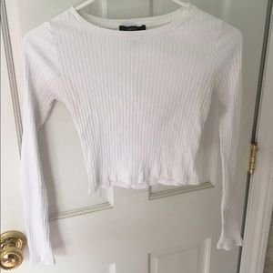 long sleeve ribbed crop top