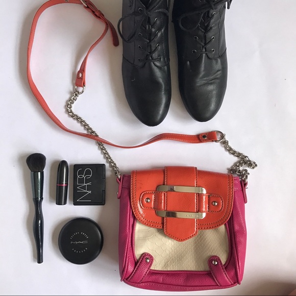 Nine West pink and orange cross body bag - Picture 1 of 7