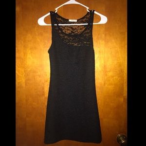 Black lace bodycon dress