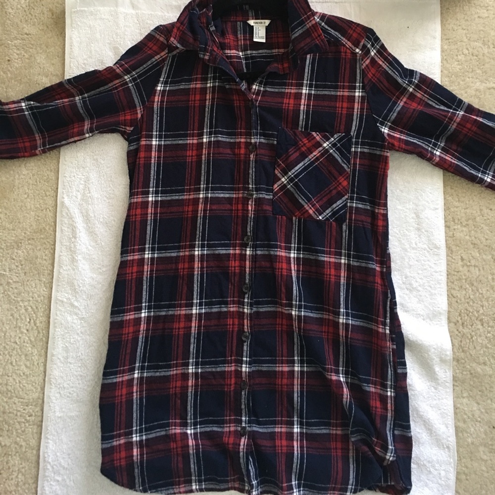Long sleeved flannel dress