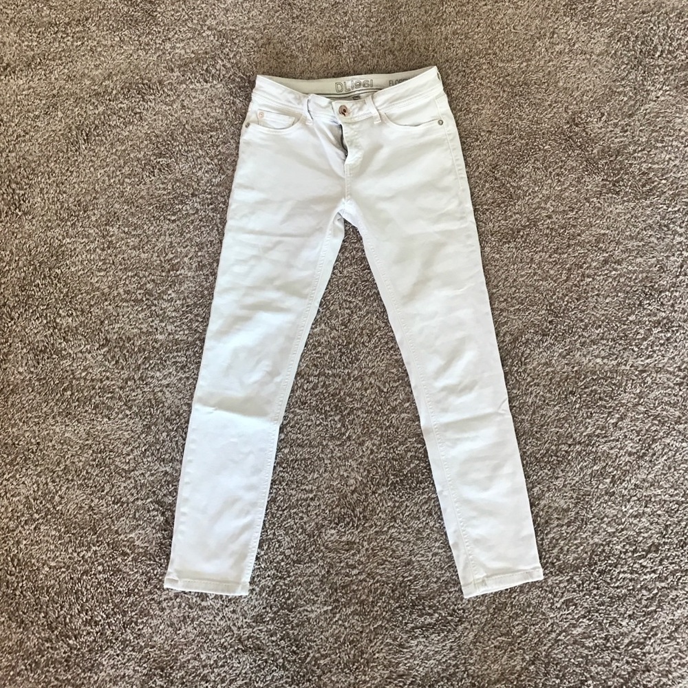 DL1961 Cropped Skinny Jeans | White