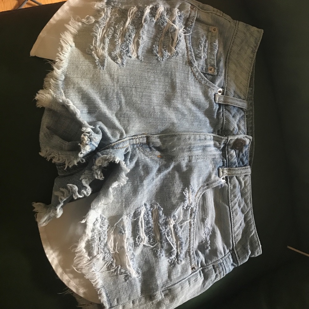 LIKE NEW HI RISE FESTIVAL SHORTS AMERICAN APPAREL