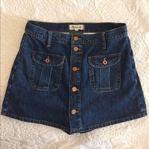 Madewell button up skort