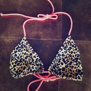 Victoria's Secret Leopard Print Neon Bikini Top