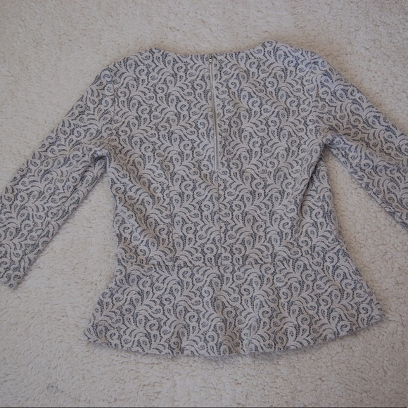 J Crew Lace Peplum Career Blouse 3/4 Sleeve $98 - Picture 4 of 4