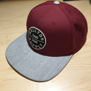Brixton Supply Maroon SnapBack