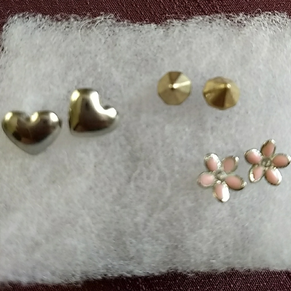 Set of three cute studs