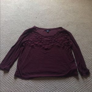 Maroon/ Purple American Eagle shirt