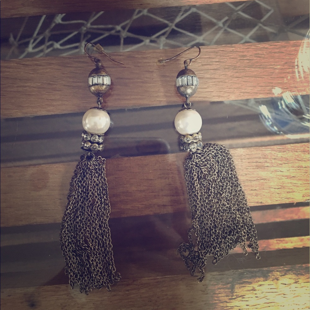 Long beaded earrings 💙💧🔆