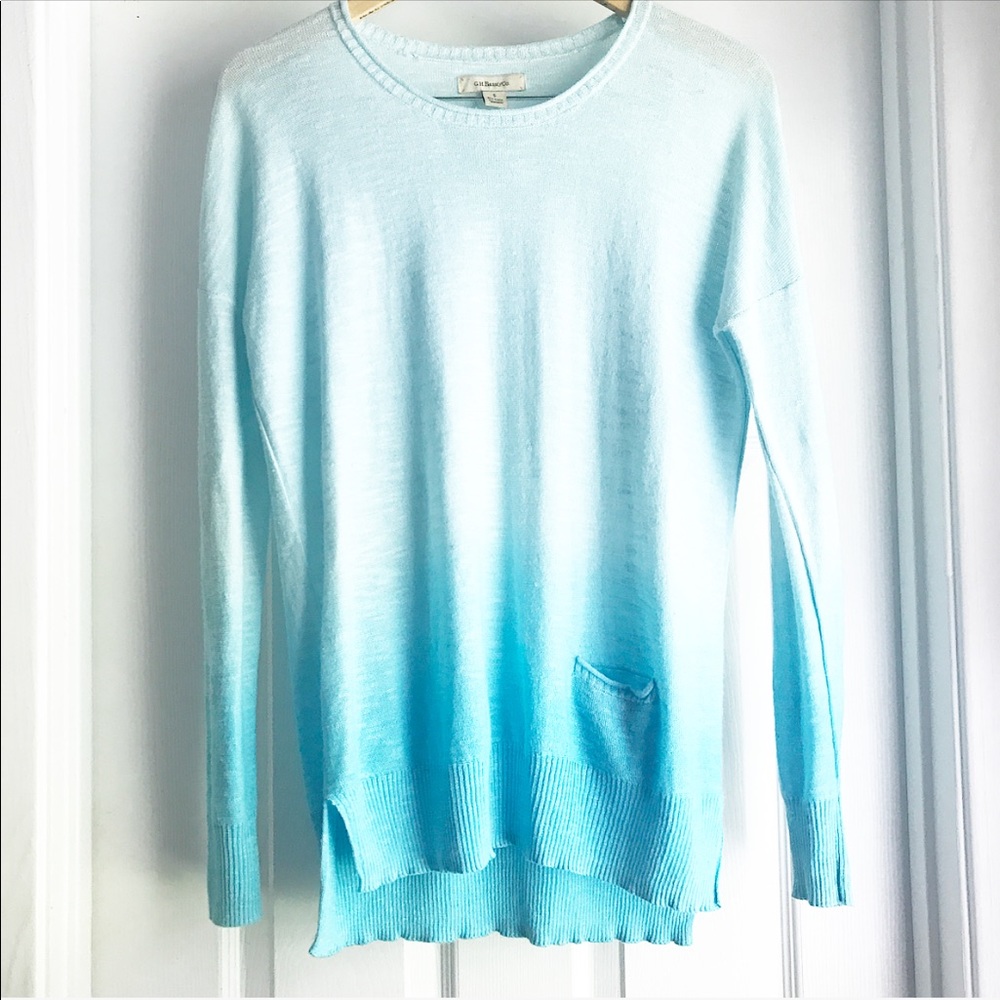 SOLD IN BUNDLE Ocean Blue Ombré Sweater - Picture 1 of 5