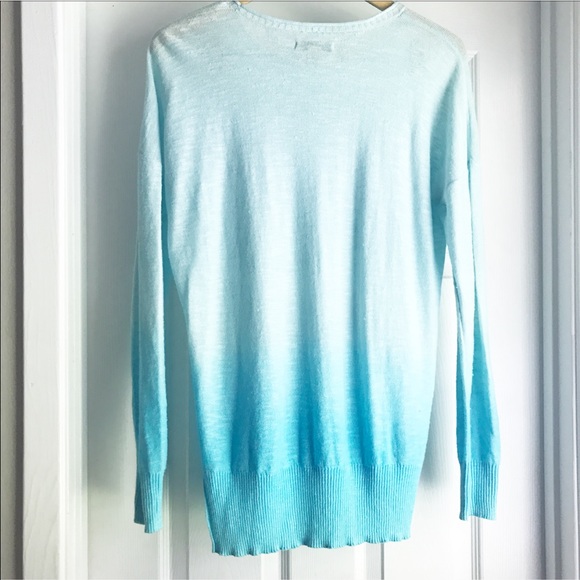 SOLD IN BUNDLE Ocean Blue Ombré Sweater - Picture 4 of 5