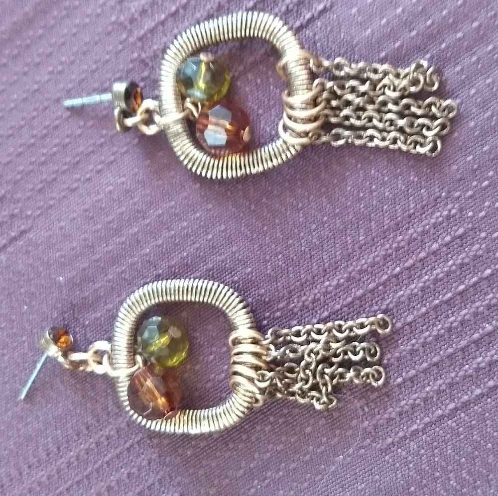 Fun brass earrings