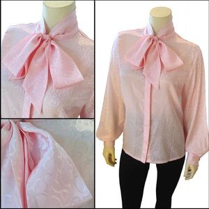 Light Pink Pussy Bow Shirt
