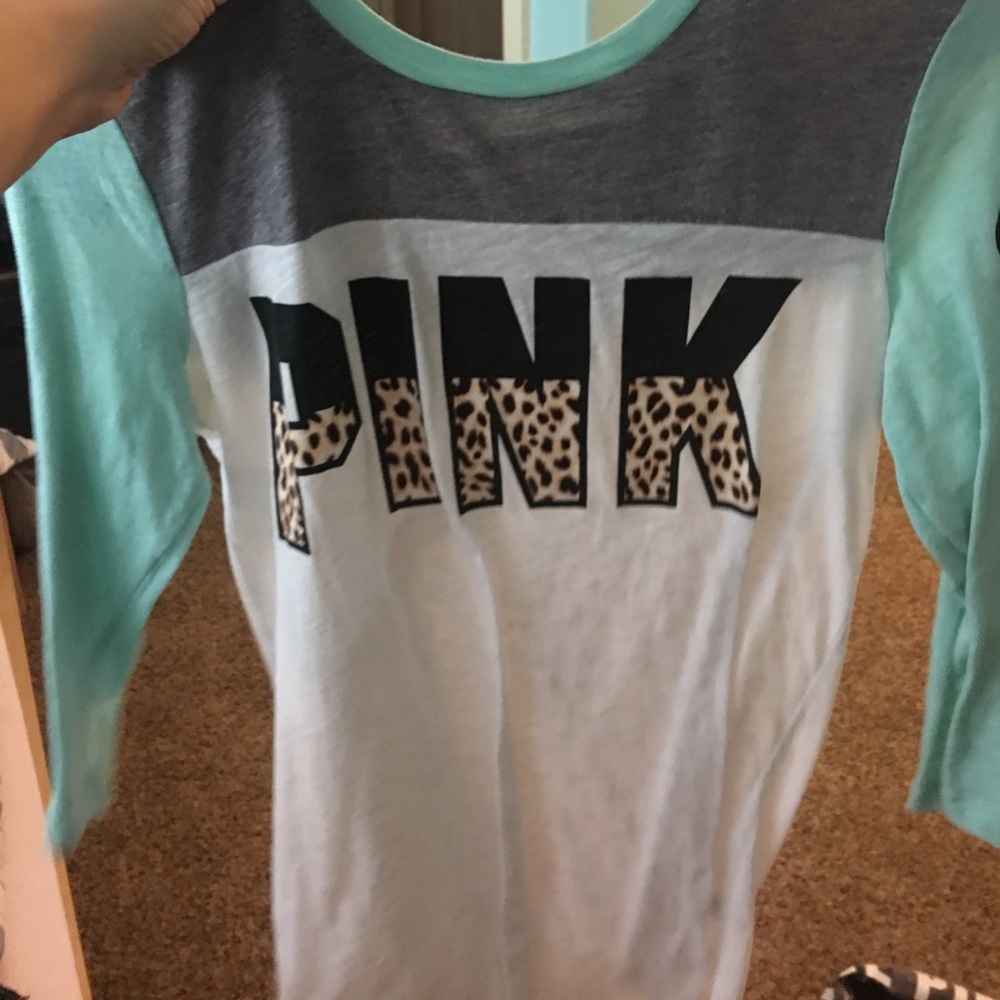 Pink love sleeve shirt