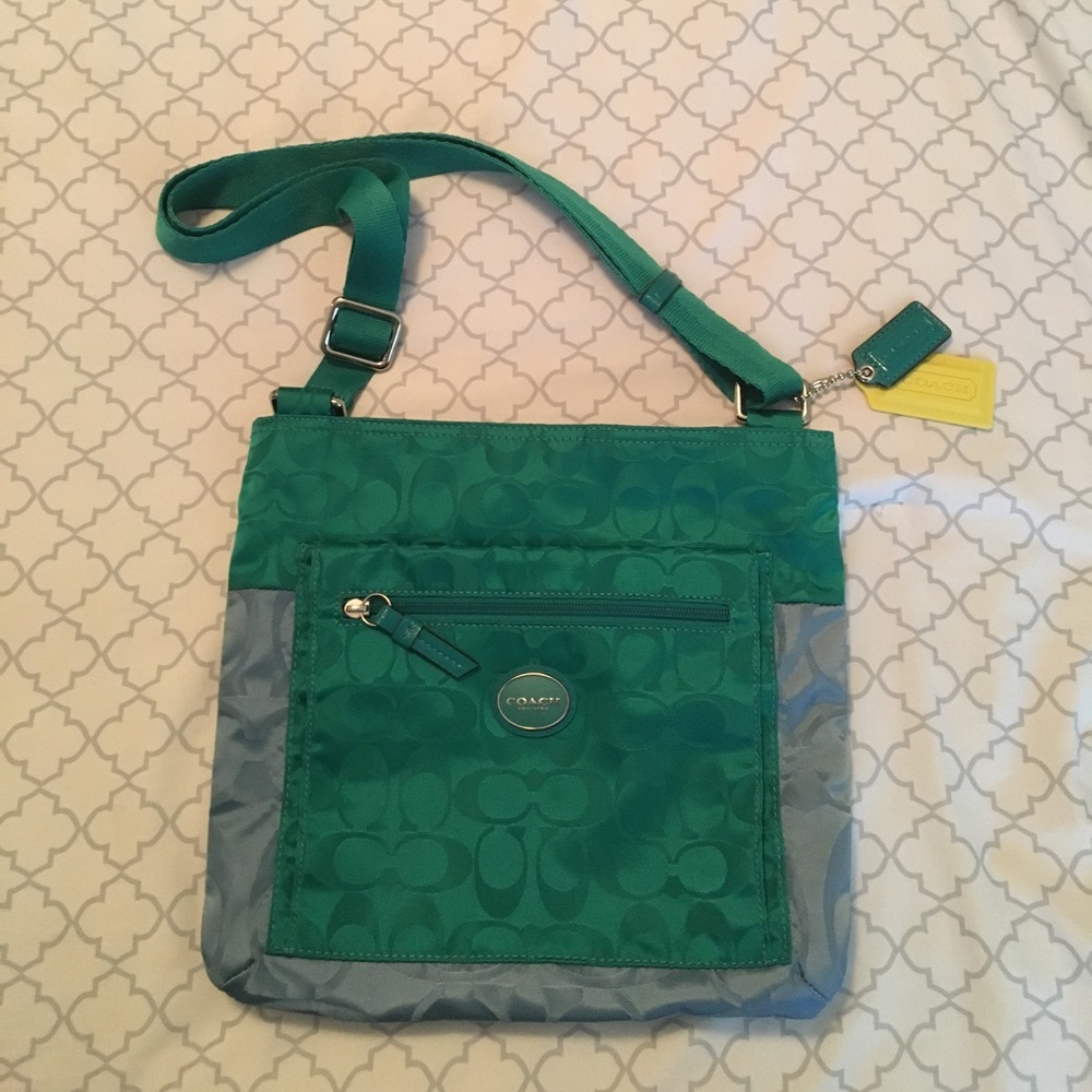 Coach Getaway Signature Nylon File Crossbody Bag