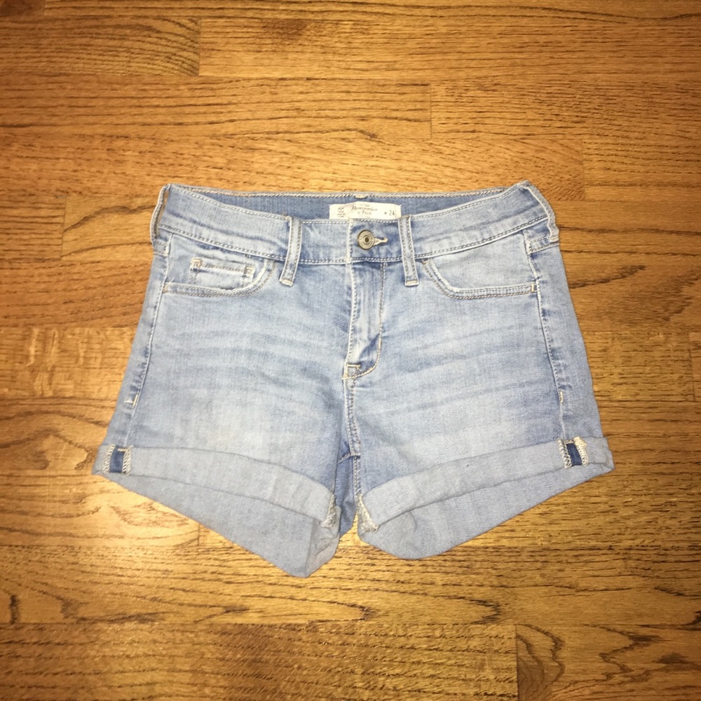 Blue Abercrombie and Fitch Jean Shorts