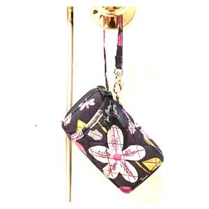 Vera Bradley Plum Petals Wristlet Wallet/Clutch